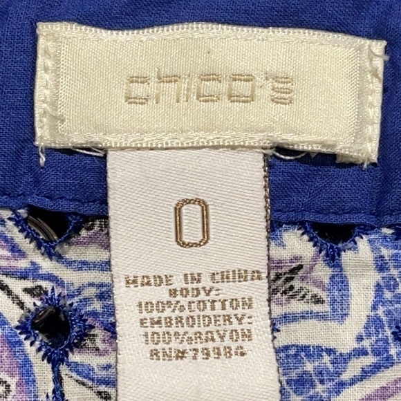 Chico’s Open Front Eyelet Jacket - EUC - Picture 5 of 5